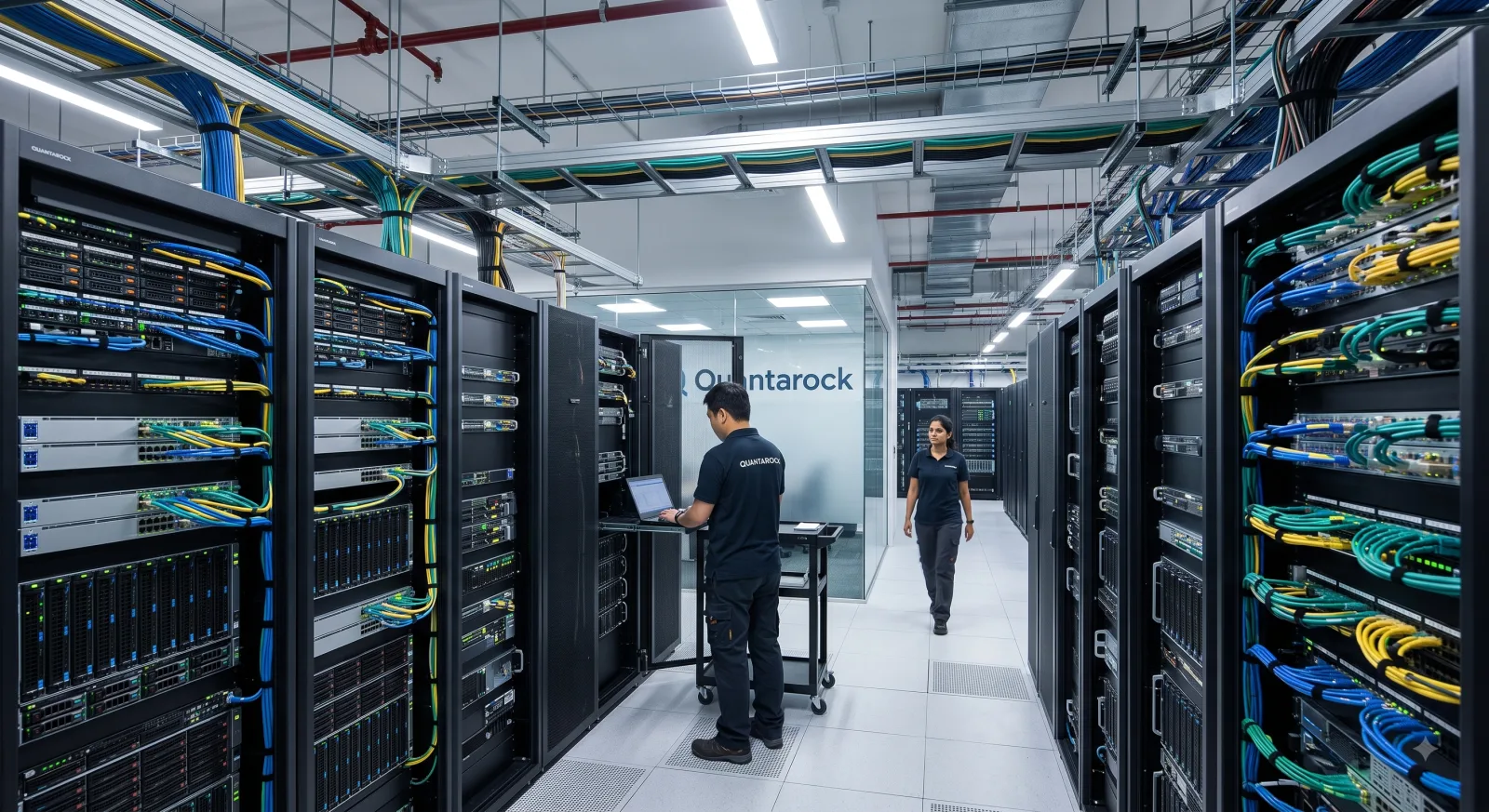 QuantaRock engineers working in our data center